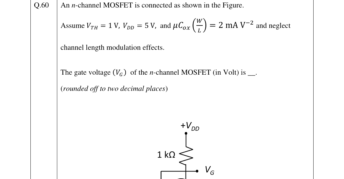 GATE 2026 EC question 60