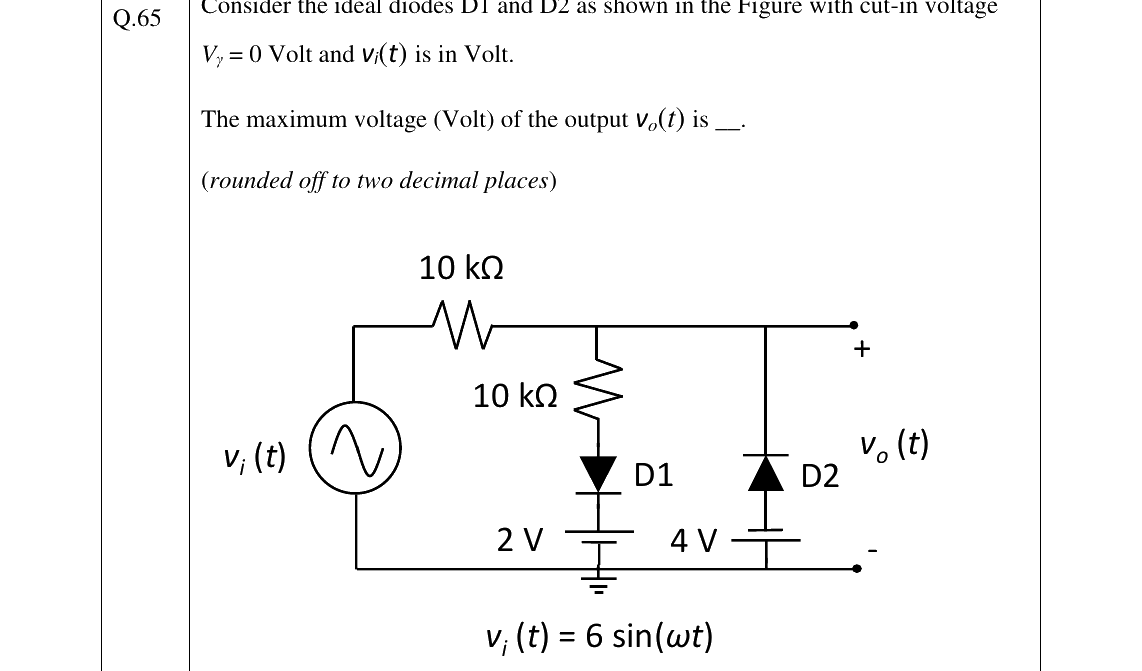 GATE 2026 EC question 65