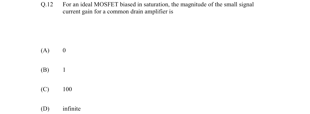 GATE 2022 EE question 12