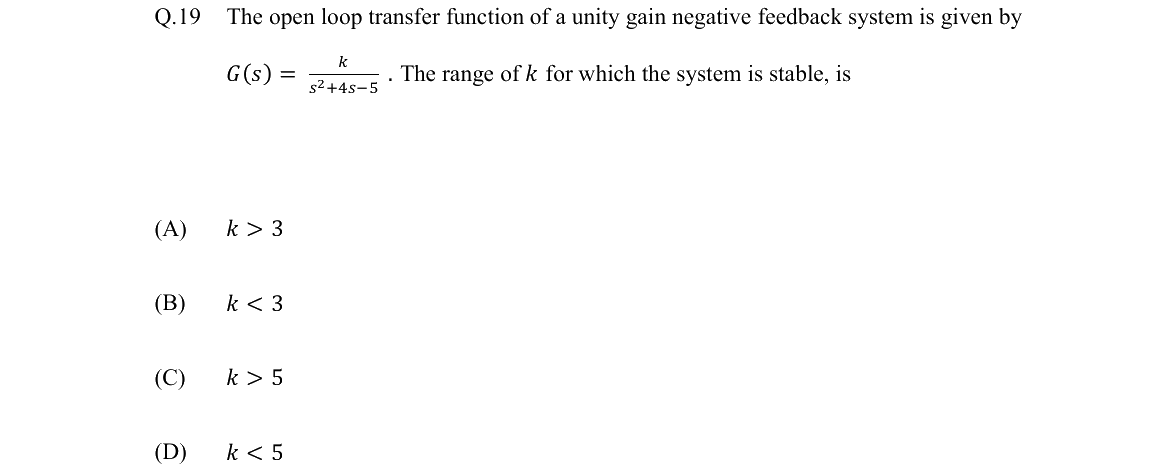 GATE 2022 EE question 19