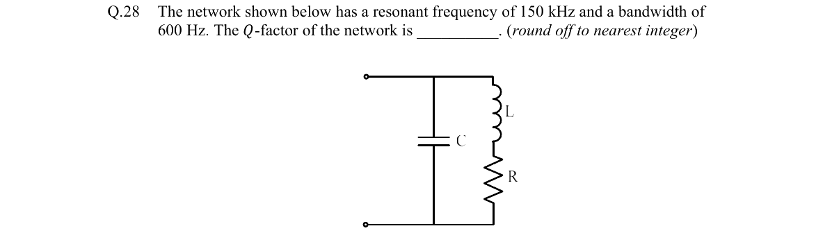 GATE 2022 EE question 28