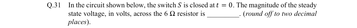 GATE 2022 EE question 31