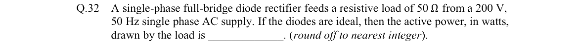 GATE 2022 EE question 32