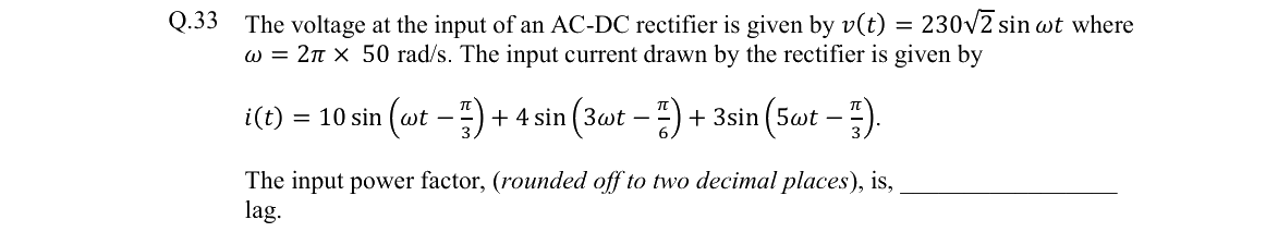 GATE 2022 EE question 33