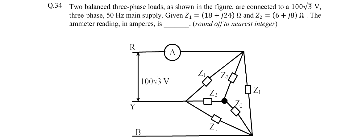 GATE 2022 EE question 34
