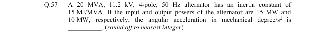 GATE 2022 EE question 57