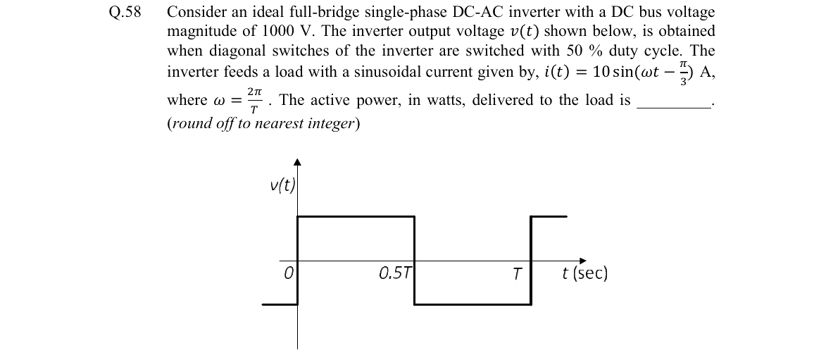 GATE 2022 EE question 58