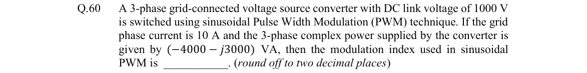 GATE 2022 EE question 60