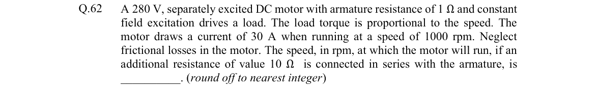 GATE 2022 EE question 62
