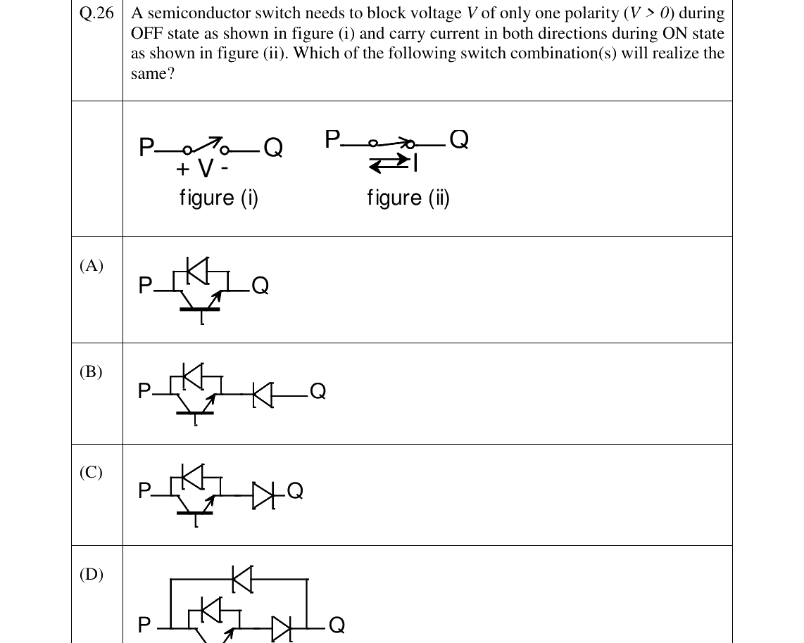 GATE 2023 EE question 26