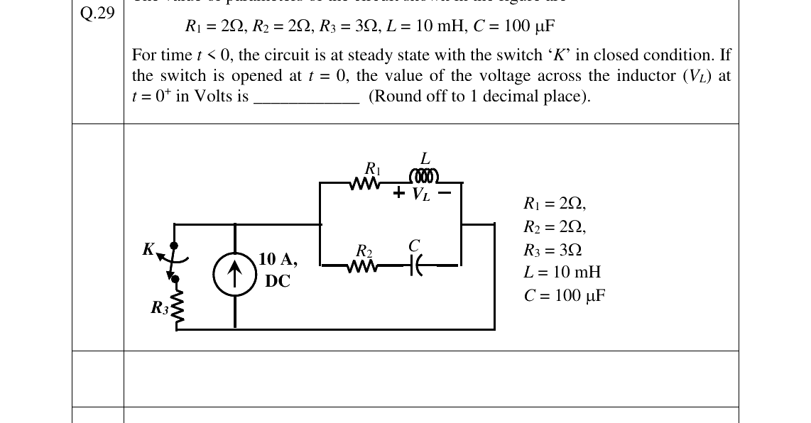 GATE 2023 EE question 29