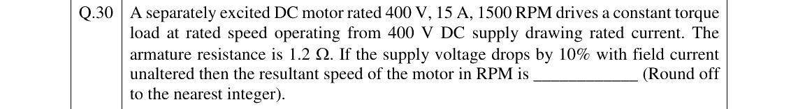GATE 2023 EE question 30