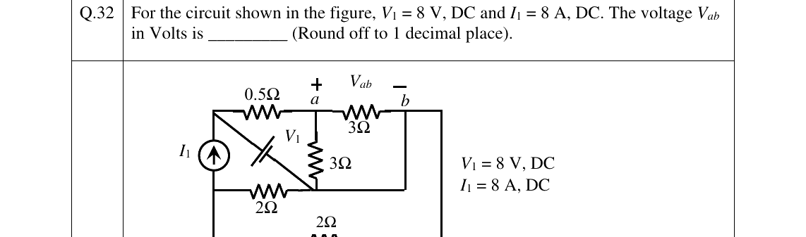 GATE 2023 EE question 32