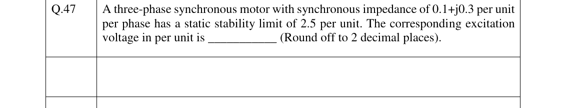 GATE 2023 EE question 47
