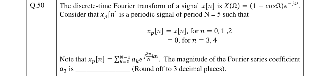 GATE 2023 EE question 50