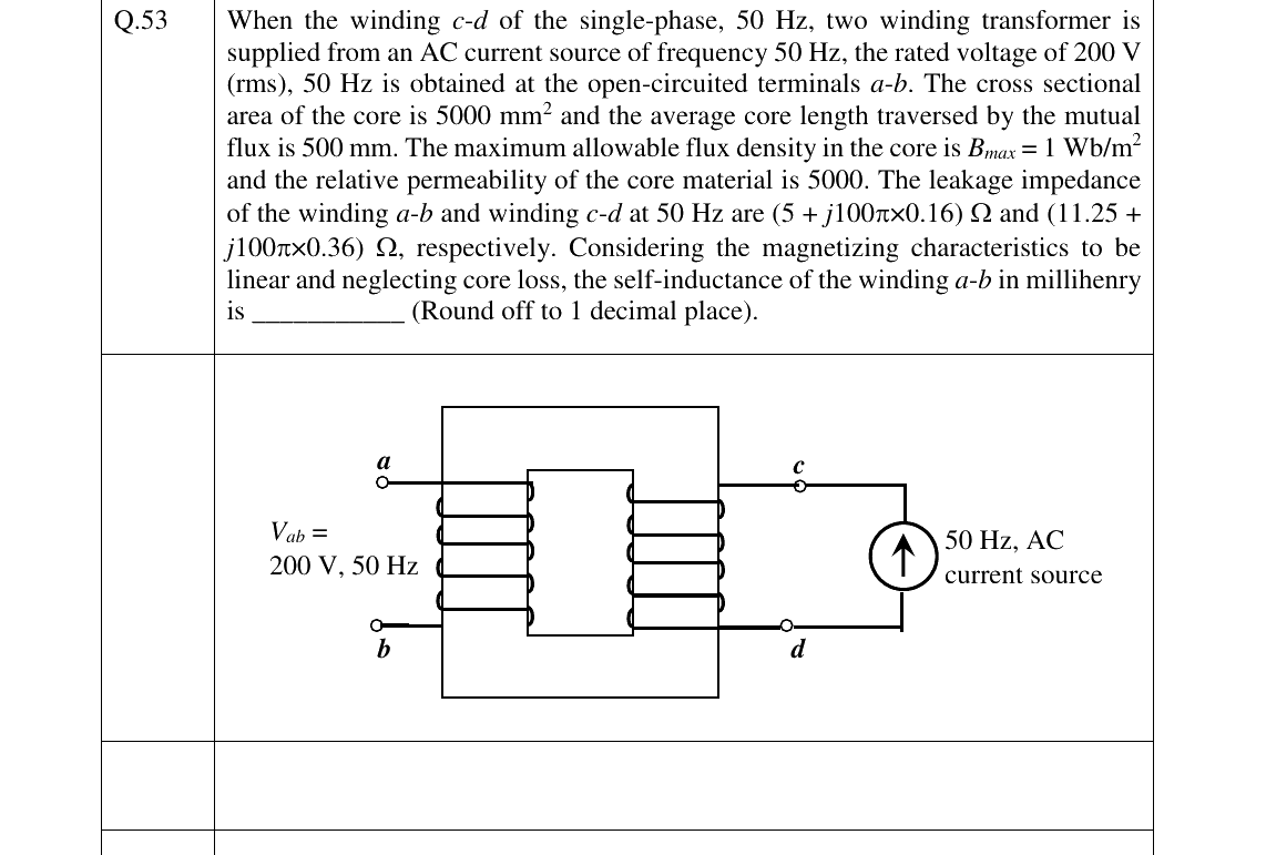 GATE 2023 EE question 53