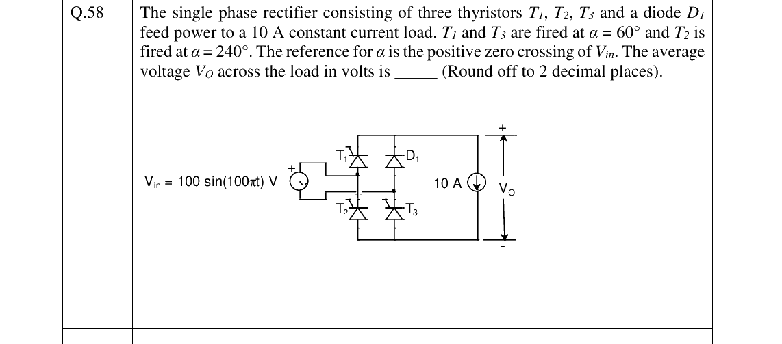 GATE 2023 EE question 58