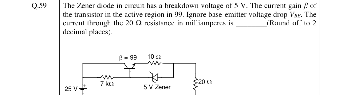 GATE 2023 EE question 59
