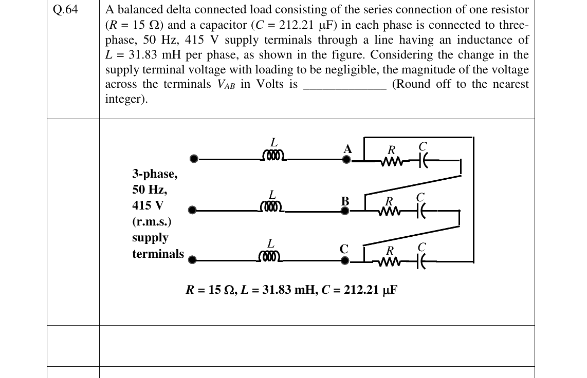 GATE 2023 EE question 64
