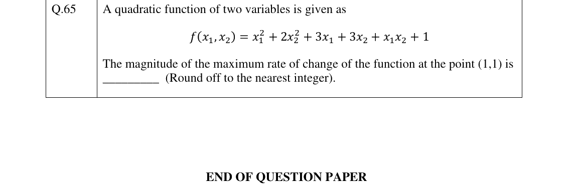 GATE 2023 EE question 65