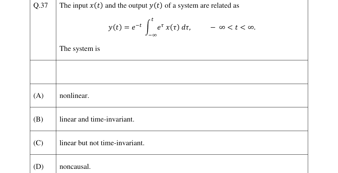 GATE 2024 EE question 37