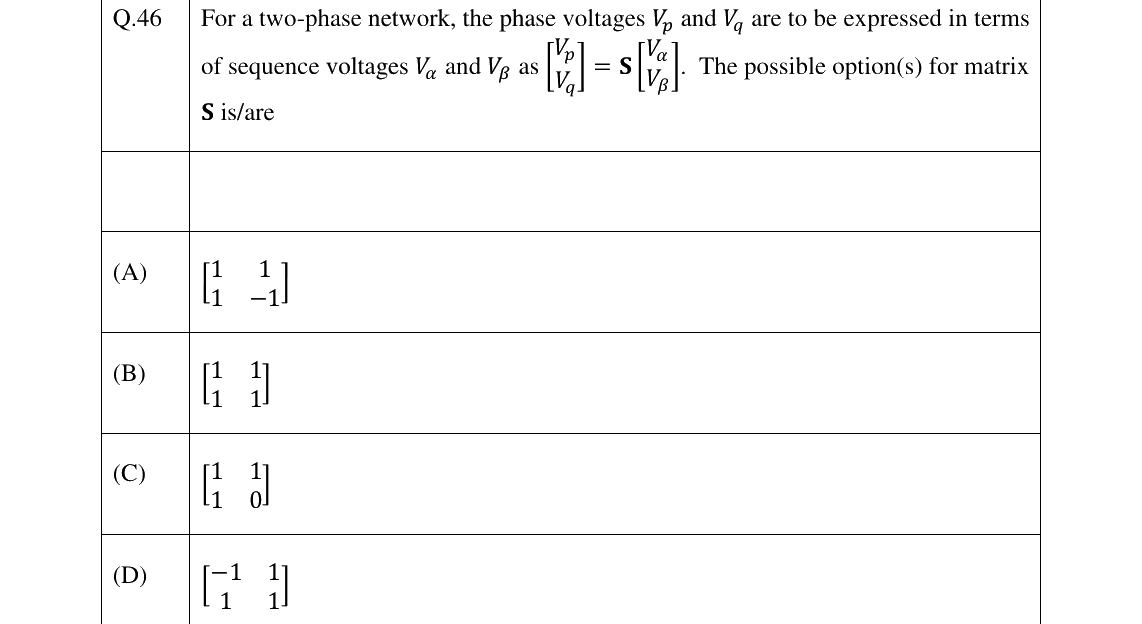 GATE 2024 EE question 46