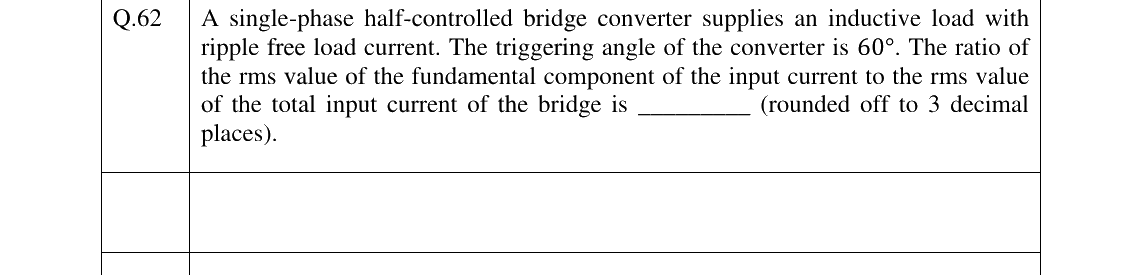 GATE 2024 EE question 62