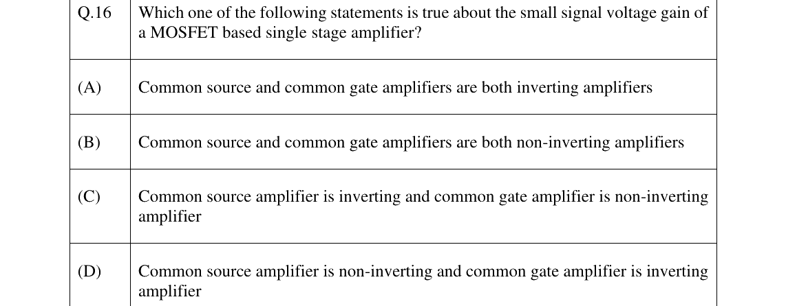 GATE 2025 EE question 16