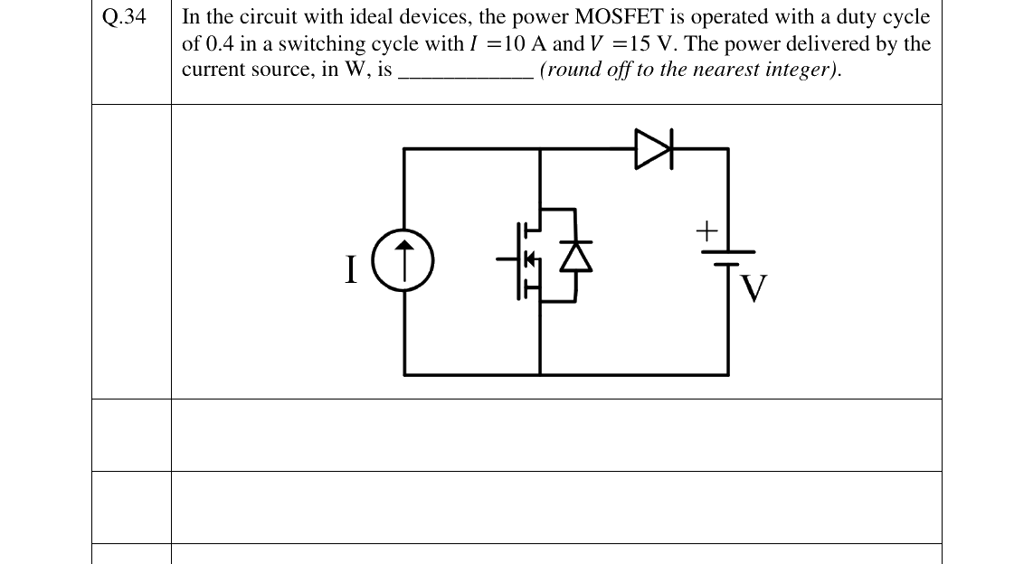 GATE 2025 EE question 34