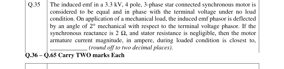 GATE 2025 EE question 35