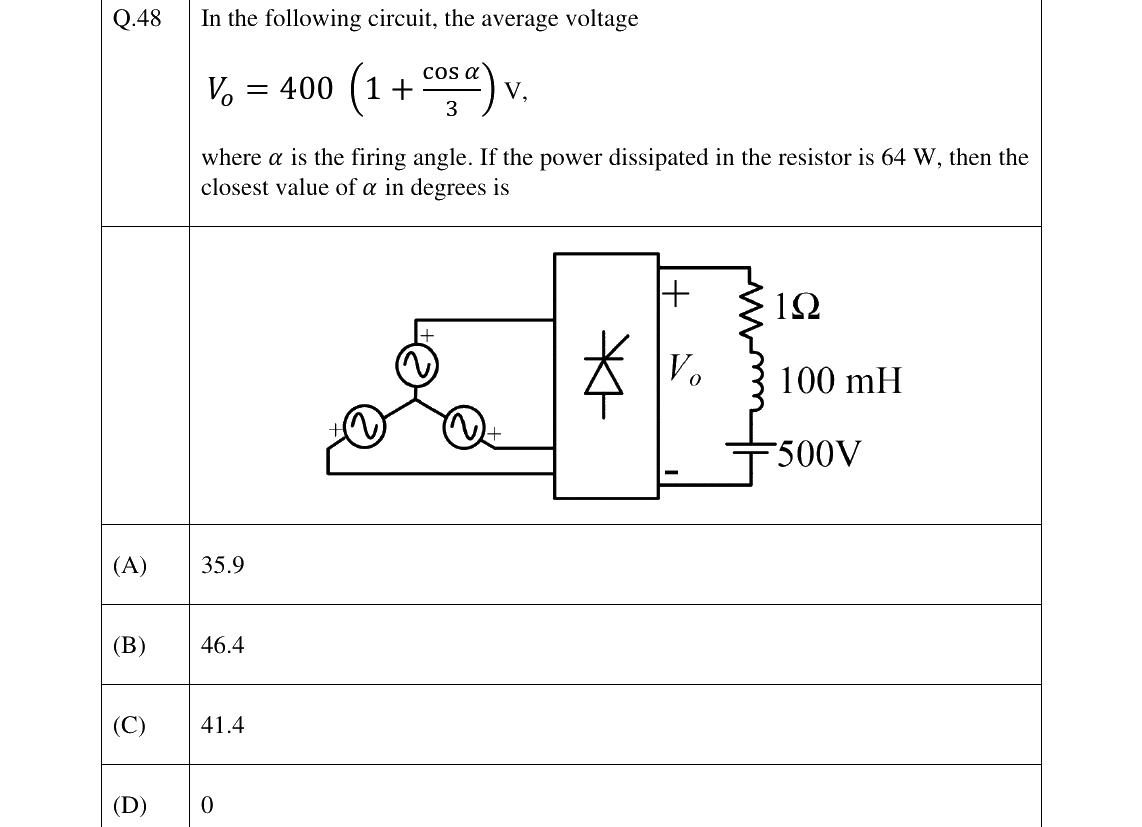 GATE 2025 EE question 48
