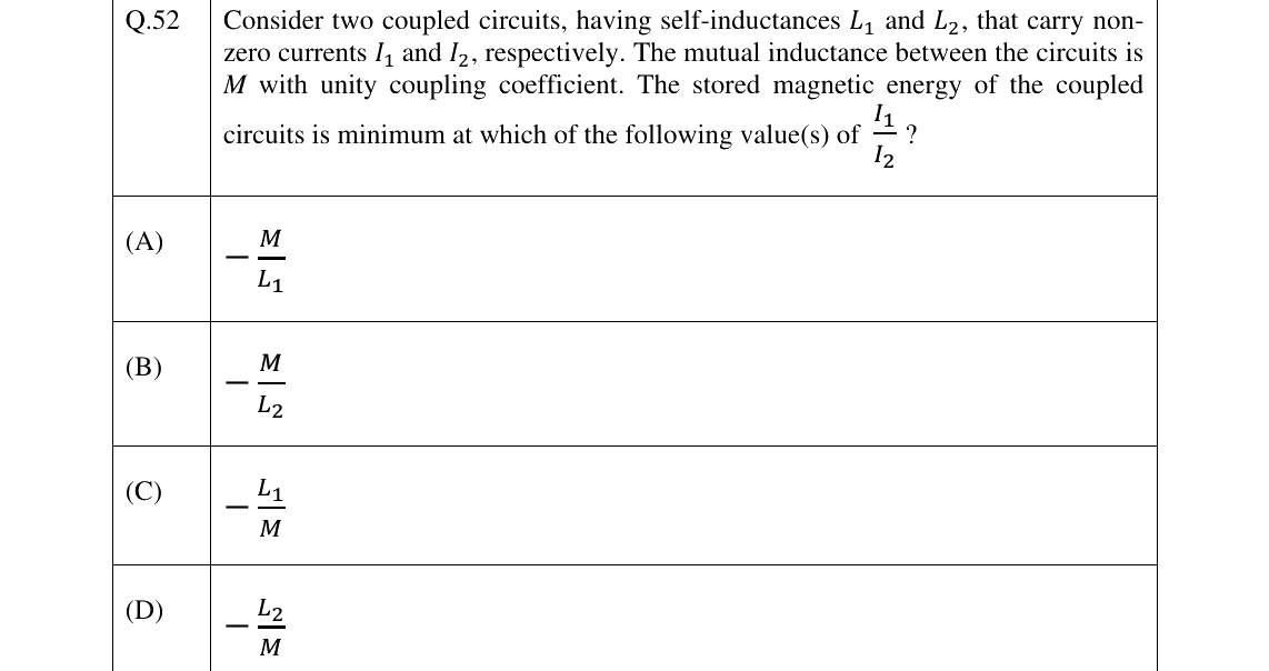 GATE 2025 EE question 52