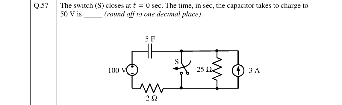 GATE 2025 EE question 57