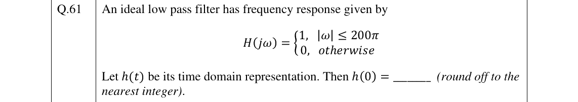 GATE 2025 EE question 61
