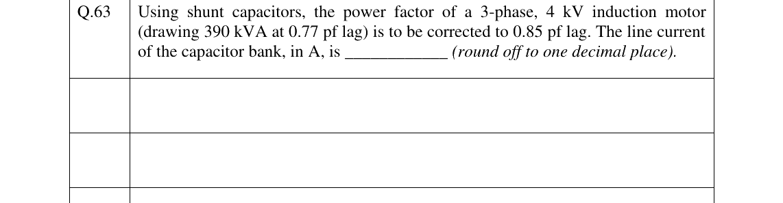 GATE 2025 EE question 63
