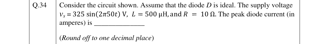 GATE 2026 EE question 34