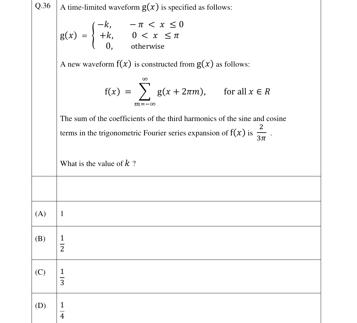 GATE 2026 EE question 36