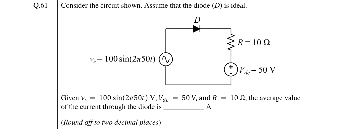 GATE 2026 EE question 61