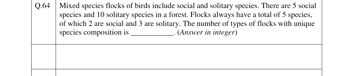 GATE 2023 EY question 64