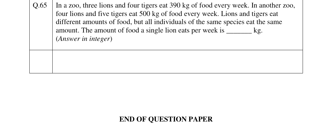 GATE 2023 EY question 65