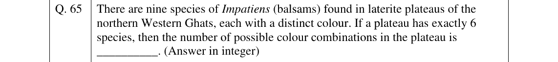 GATE 2024 EY question 65