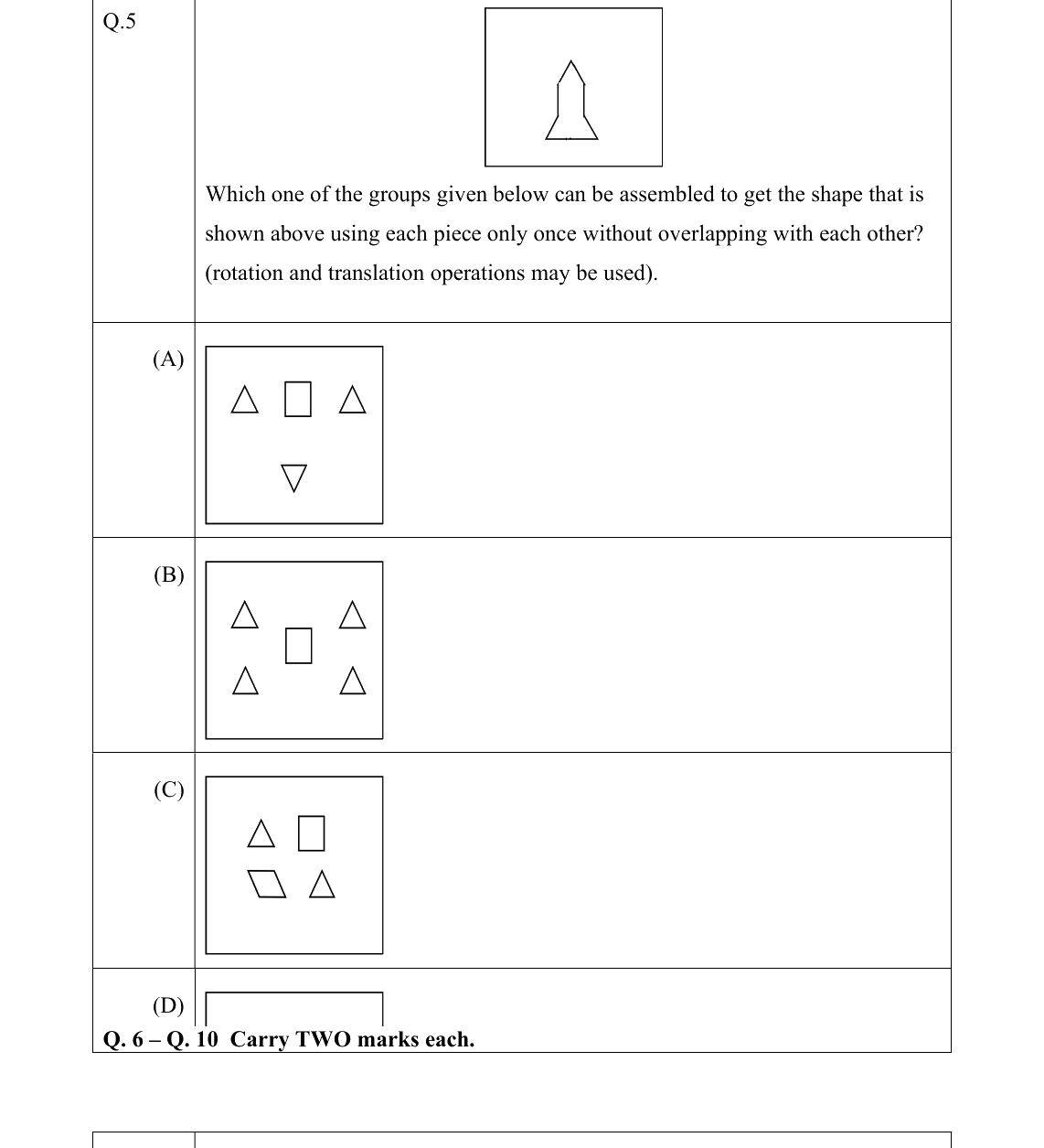 GATE 2022 GE question 5