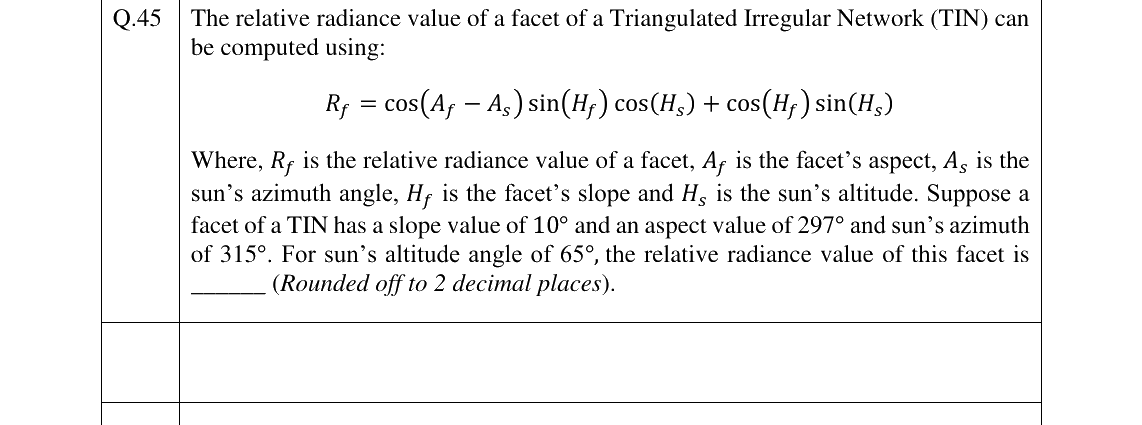 GATE 2023 GE question 45