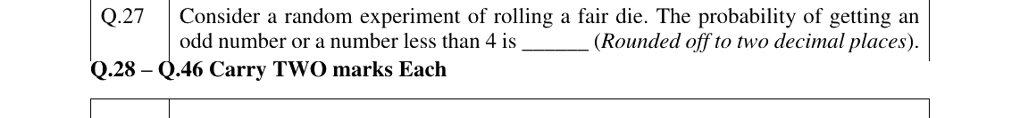 GATE 2026 GE question 27