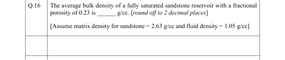 GATE 2022 GG question 16
