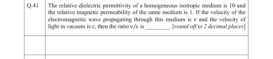 GATE 2022 GG question 41
