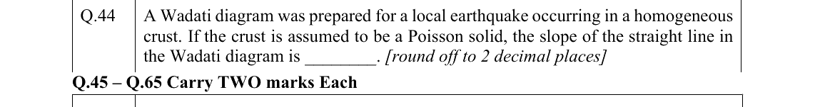 GATE 2022 GG question 44