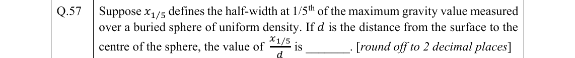 GATE 2022 GG question 57