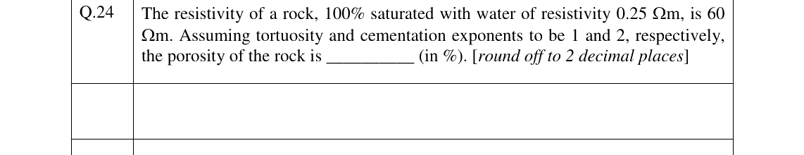 GATE 2023 GG question 24