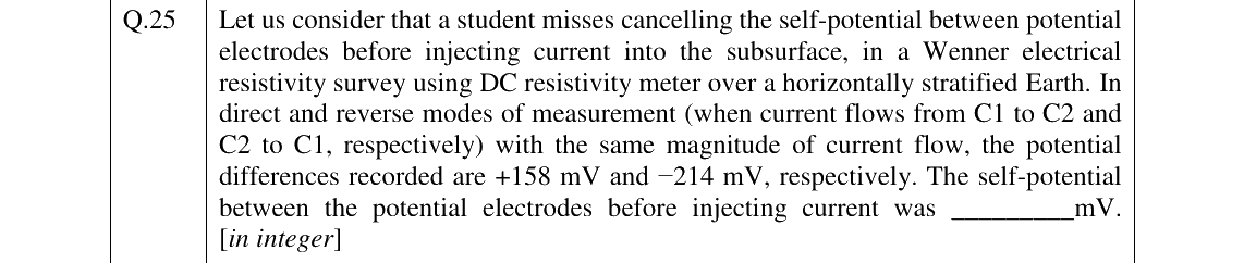GATE 2023 GG question 25
